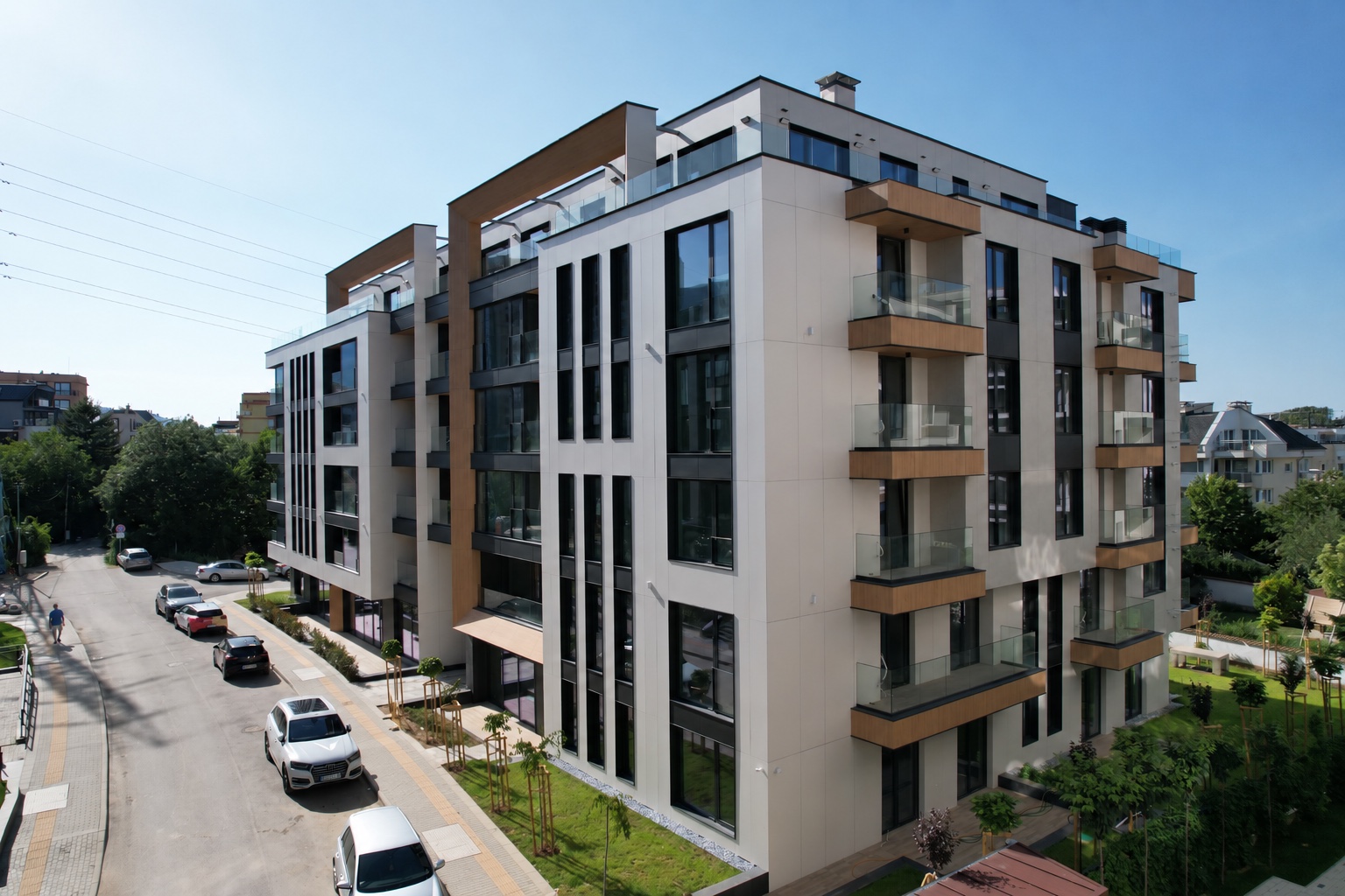 Astris Residence and the street